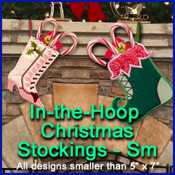A In-the-Hoop Christmas Stockings Design Pack