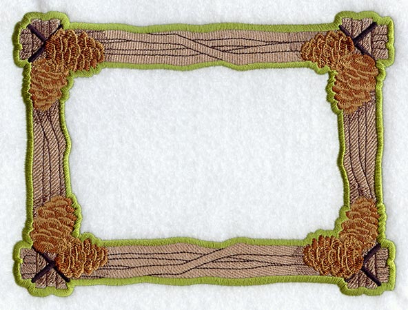 Pine Branch Photo Frame (In-the-Hoop)