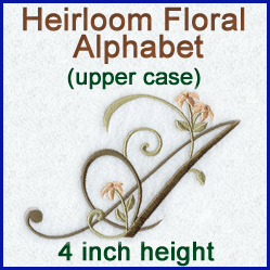 A Heirloom Floral Alphabet Design Pack