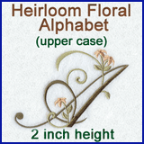 A Heirloom Floral Alphabet Design Pack