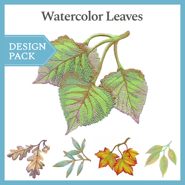 A Watercolor Leaves Design Pack