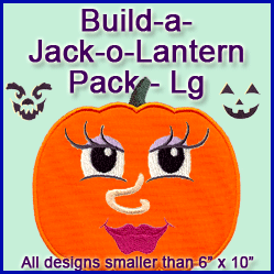 A Build-a-Jack-o-Lantern Design Pack (Applique)
