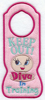 Diva in Training Door Hanger (In-the-Hoop)