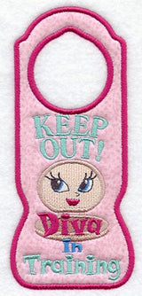 Diva in Training Door Hanger (In-the-Hoop)