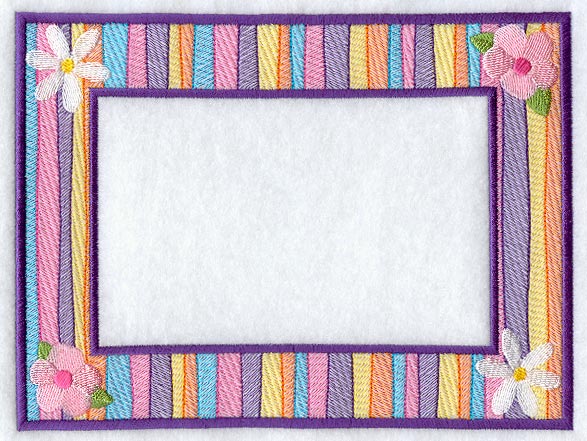 Bold Flowers Photo Frame (In-the-Hoop)