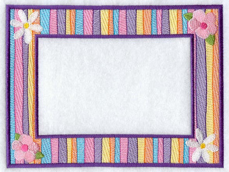 Bold Flowers Photo Frame (In-the-Hoop)