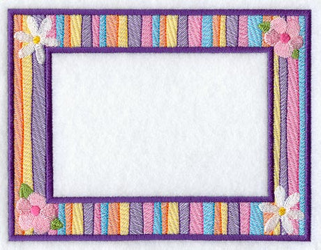 Bold Flowers Photo Frame (In-the-Hoop)