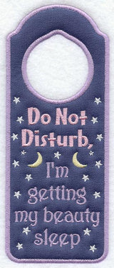Beauty Sleep Door Hanger (In-the-Hoop)