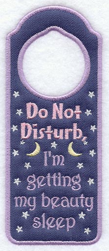Beauty Sleep Door Hanger (In-the-Hoop)