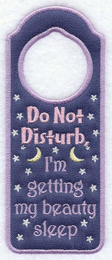 Beauty Sleep Door Hanger (In-the-Hoop)
