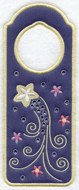 Moon and Stars Door Hanger (Crystals) (In-the-Hoop)