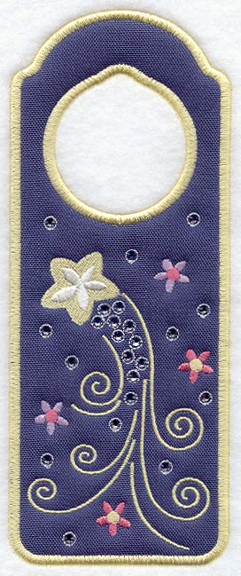 Moon and Stars Door Hanger (Crystals) (In-the-Hoop)
