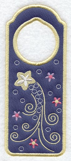 Moon and Stars Door Hanger (Crystals) (In-the-Hoop)