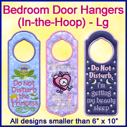 A Bedroom Door Hangers (In-the-Hoop) Design Pack