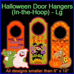 A Halloween Door Hangers (In-the-Hoop) Design Pack