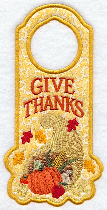 Give Thanks Door Hanger (In-the-Hoop)