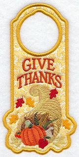 Give Thanks Door Hanger (In-the-Hoop)