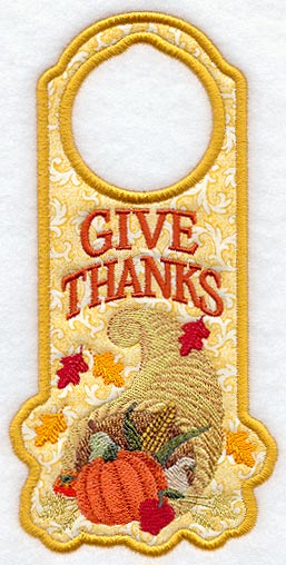 Give Thanks Door Hanger (In-the-Hoop)