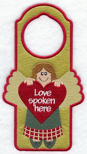 Love Spoken Here Door Hanger (In-the-Hoop)