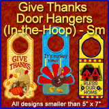 A Give Thanks Door Hangers (In-the-Hoop) Design Pack