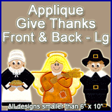 A Give Thanks Front and Back Design Pack (Applique)