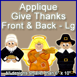 A Give Thanks Front and Back Design Pack (Applique)