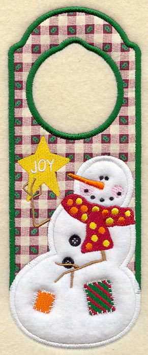 Joy Snowman Door Hanger (In-the-Hoop)