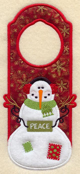Peace Snowman Door Hanger (In-the-Hoop)
