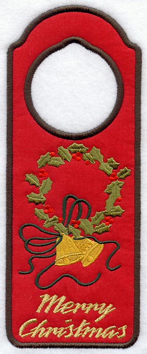 Merry Christmas Door Hanger (In-the-Hoop)