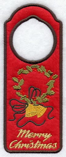 Merry Christmas Door Hanger (In-the-Hoop)