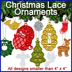 A Christmas Ornaments (Lace) Design Pack