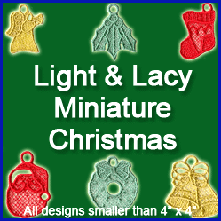 A Light and Lacy Miniature Christmas (Lace) Design Pack