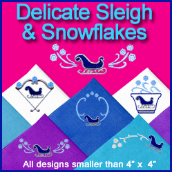 A Delicate Sleigh and Snowflakes Design Pack
