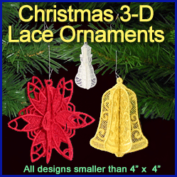 A Christmas 3D Ornaments (Lace) Design Pack