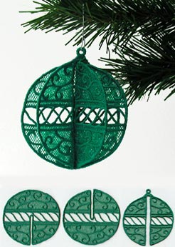Christmas 3D Globe (Lace)
