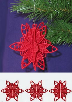 Christmas 3D Poinsettia (Lace)