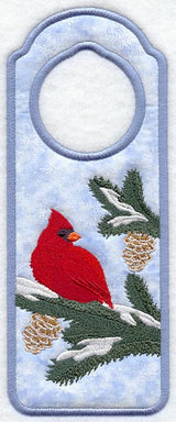 Winter Cardinal Door Hanger (In-the-Hoop)