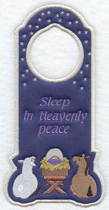 Sleep in Heavenly Peace Door Hanger (In-the-Hoop)