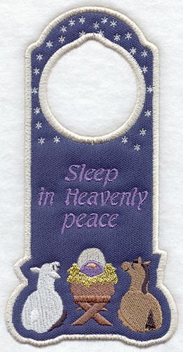 Sleep in Heavenly Peace Door Hanger (In-the-Hoop)