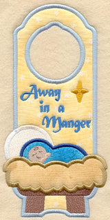 Away in a Manger Door Hanger (In-the-Hoop)