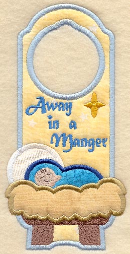 Away in a Manger Door Hanger (In-the-Hoop)