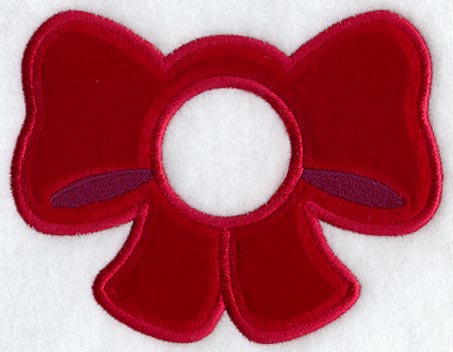 Gift Bow Photo Ornament (Applique) (In-the-Hoop)