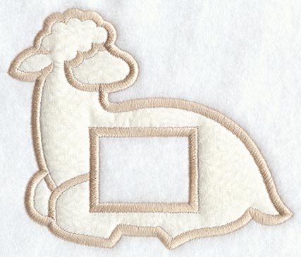 Lamb Photo Ornament (Applique) (In-the-Hoop)