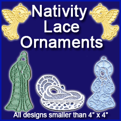 A Nativity Ornaments (Lace) Design Pack