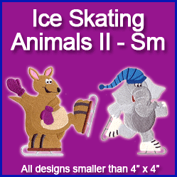 A Ice Skating Animals II Design Pack
