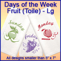 A Days of the Week Fruit (Toile) Design Pack