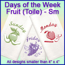 A Days of the Week Fruit (Toile) Design Pack