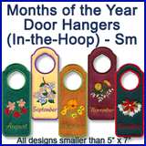 A Months of the Year Door Hangers (In-the-Hoop) Design Pack