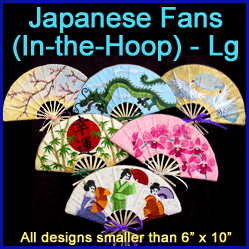 A Japanese Fans (In-the-Hoop) Design Pack