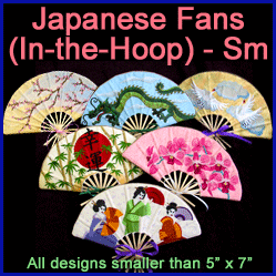 A Japanese Fans (In-the-Hoop) Design Pack